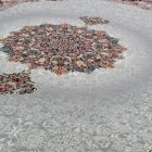 Persian rug grey Tabriz 140x200 exclusive carpet made of acrylic