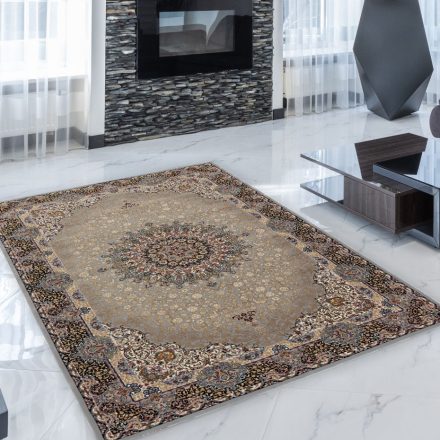 Persian carpet grey 140x200 premium machine-made persian rug