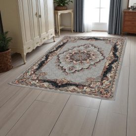   Persian rug grey TABRIZ 140x200 exclusive carpet made of acrylic