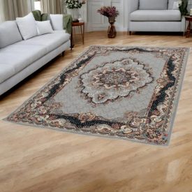 Acrylic rug with Tabriz pattern – grey 160x230