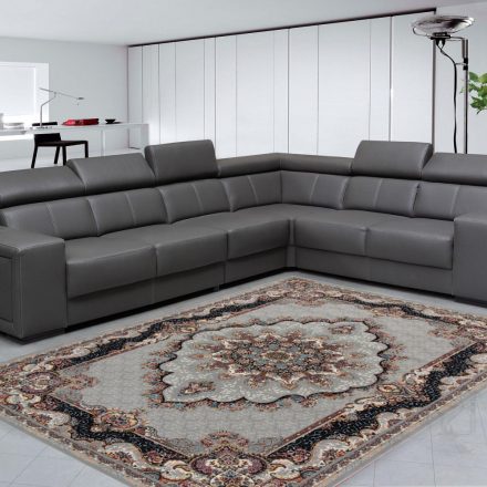 Persian carpet grey 160x230 premium machine-made persian rug