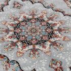 Persian carpet grey TABRIZ 160x230 exclusive living room rug of acrylic