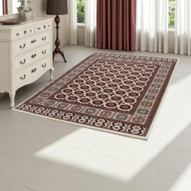 Acrylic rug with Bokhara pattern - beige 140x200
