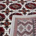Persian rug cream BOKHARA 140x200 luxury carpet of acrylic