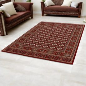 Acrylic carpet with Bokhara pattern - burgundy 160x230