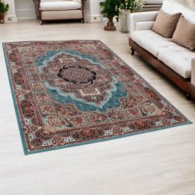 Acrylic rug with Tabriz pattern - turquoise 160x230