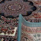 Persian rug blue TABRIZ 160x230 luxury living room carpet in acrylic