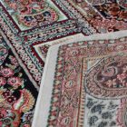 Persian carpet beige TABRIZ 160x230 luxury living room carpet in acrylic
