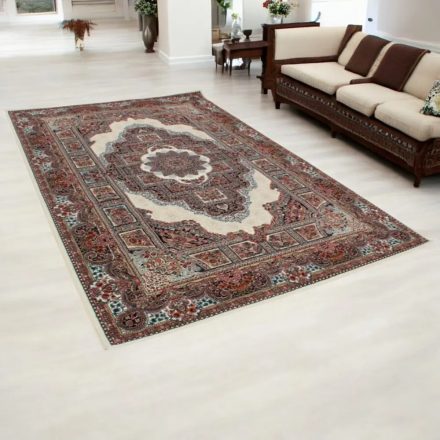 Persian rug beige TABRIZ 200x300 quality living room carpet of acrylic