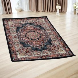 Acrylic rug with Tabriz pattern - dark blue 80x120