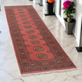   Runner rug Bokhara 74x247 handmade pakistani rug for corridor or hallways