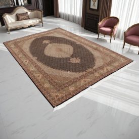 Tabriz rug 200x286 handmade iranian carpet for living room