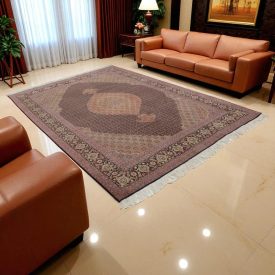 Tabriz rug 200x292 handmade persian carpet for living room