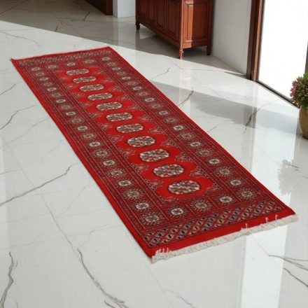 Runner rug red Bokhara 65x176 handmade Pakistani rug