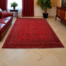 Fine knotted carpet Bokhara 200x299 handmade afghan rug