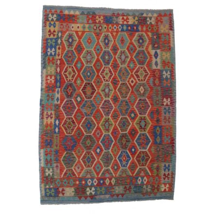 Wool Kelim rug Chobi 207x292 handwoven Afghan Kilim rug