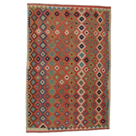 Wool Kelim rug Chobi 201x300 handwoven Afghan Kilim rug
