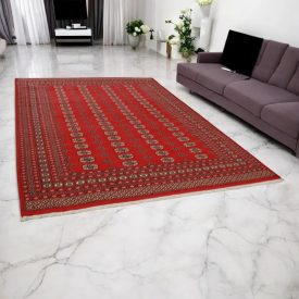 Pakistani Bokhara rug 220x297 handmade oriental wool rug