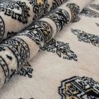 Large oriental rug beige Bokhara 249x332 handmade Pakistani rug for living room