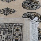 Large oriental rug beige Bokhara 249x332 handmade Pakistani rug for living room