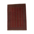Large oriental rug red Bokhara 244x336 handmade Pakistani rug for living room