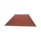 Large oriental rug red Bokhara 244x336 handmade Pakistani rug for living room