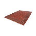 Large oriental rug red Bokhara 244x336 handmade Pakistani rug for living room