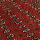 Large oriental rug red Bokhara 244x336 handmade Pakistani rug for living room