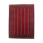 Large oriental rug red Bokhara 278x372 handmade Pakistani rug for living room