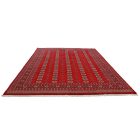 Large oriental rug red Bokhara 278x372 handmade Pakistani rug for living room