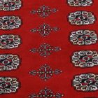 Large oriental rug red Bokhara 278x372 handmade Pakistani rug for living room