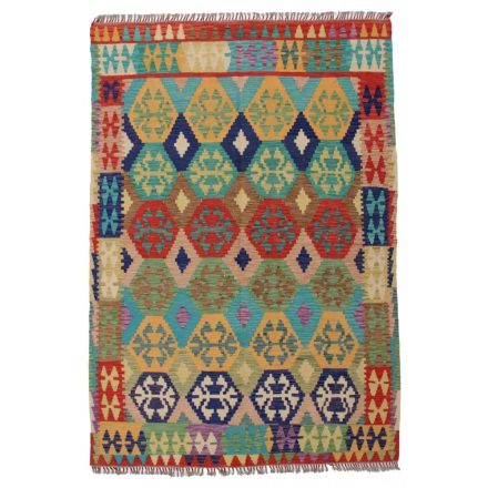 Wool Kelim rug Chobi 194x282 handwoven Afghan Kilim rug