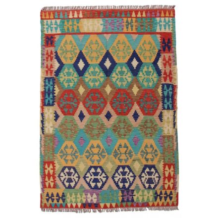 Wool Kelim rug Chobi 194x282 hand woven Afghan Kilim rug