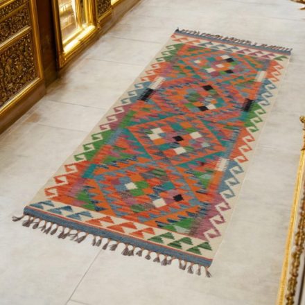 Kelim rug Chobi 67x201 hand woven Afghan Kelim rug