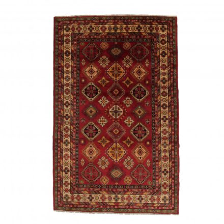 Oriental carpet burgundy-beige 197x309 handmade Afghan carpet