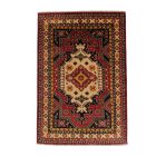 Oriental carpet burgundy-beige Kargai 199x292 handmade Afghan wool carpet for living room
