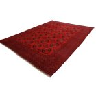 Large Afghan rug burgundy Elephant Foot 140x150 handmade oriental carpet