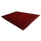Large Afghan rug burgundy Elephant Foot 140x150 handmade oriental carpet