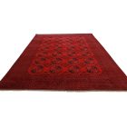 Large Afghan rug burgundy Elephant Foot 140x150 handmade oriental carpet