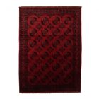 Afghan carpet burgundy Ersari 253x343 handmade oriental wool carpet for living room