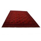 Afghan carpet burgundy Ersari 252x346 handmade oriental wool carpet for living room