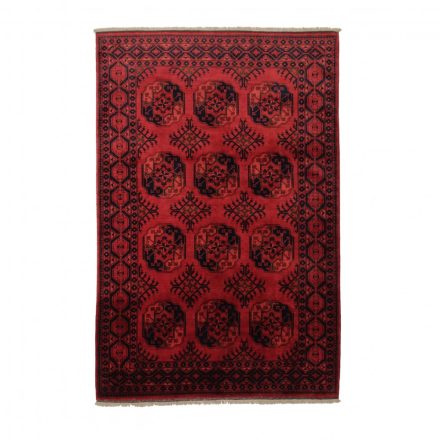 Oriental carpet burgundy Ersari 205x295 handmade Afghan carpet