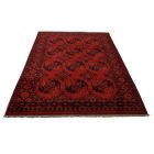 Oriental carpet burgundy Ersari 205x295 handmade Afghan wool carpet for living room