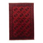 Oriental carpet burgundy Ersari 204x294 handmade Afghan wool carpet for living room