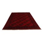Oriental carpet burgundy Ersari 204x294 handmade Afghan wool carpet for living room
