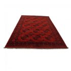Oriental carpet burgundy Ersari 204x294 handmade Afghan wool carpet for living room
