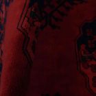 Oriental carpet burgundy Ersari 204x294 handmade Afghan wool carpet for living room