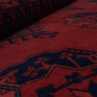 Oriental carpet burgundy Ersari 204x294 handmade Afghan wool carpet for living room