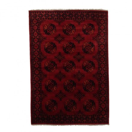 Afghan carpet burgundy Ersari 207x301 handmade oriental carpet