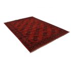 Afghan rug burgundy Ersari 207x301 handmade oriental wool carpet for living room